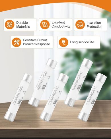 HV620 Ceramic Fuse 800mA 1000V AC/DC 6x32mm Fit for Digital Multimeter, 5Pcs in Kuwait