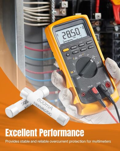 HV620 Ceramic Fuse 800mA 1000V AC/DC 6x32mm Fit for Digital Multimeter, 5Pcs in Kuwait