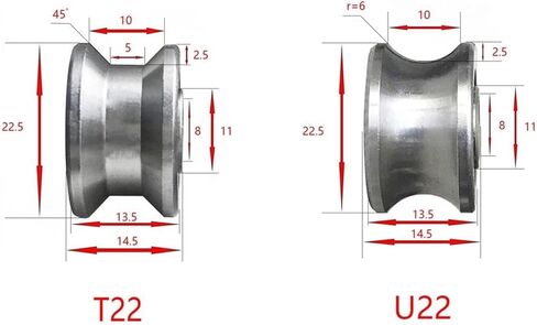 2 قطعة U22 U-الأخدود تحمل خط دليل المشي المسار الأسطوانة تحمل 8x22.5x14.5x13.5 مللي متر in Kuwait