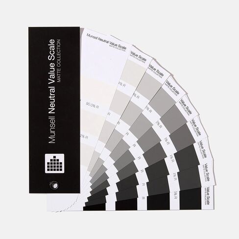 Pantone Munsell مقياس القيمة المحايدة - إنهاء غير لامع | قيم مقياس رمادي في فترات خطوة الربع | M50135 in Kuwait