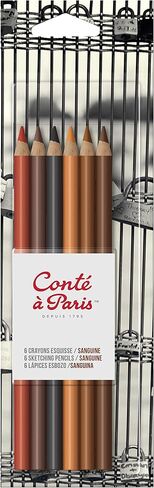 Conté à Paris Sketching Pencil - Sanguine (Pack of 6),White in Saudi Arabia