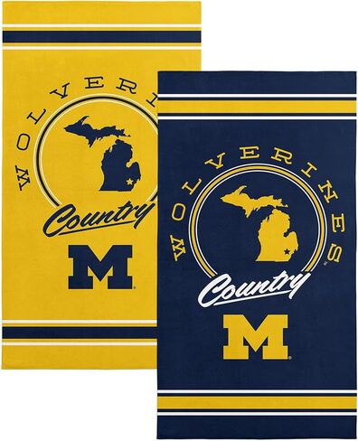 Northwest Michigan Wolverines NCAA Homebreak Beach Towel 2 Pack 30 x 60 Inches in Kuwait