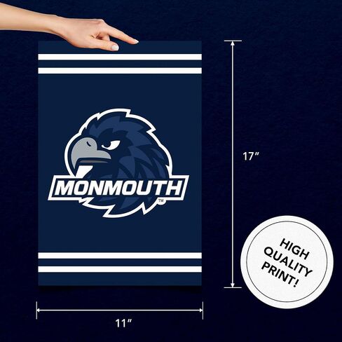 Desert Cactus Monmouth University Poster Hawks 11 x 17 Inch Room Office Décor Decoration Official Fan Gear (11x17,Version 3) in Kuwait
