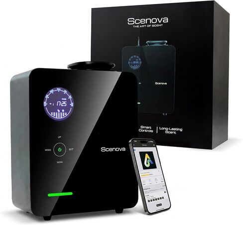 Pro, 2026 Upgraded, Waterless Essential Oil Aromatherapy Scent Diffuser. Whole Home System, 2000 sq ft Coverage, Home, Office, Spa. Touch Panel and Bluetooth Controls. in Saudi Arabia