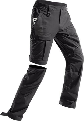 FREE SOLDIER Mens Hiking Convertible Pants Waterproof Quick Dry Zip Off Cargo Fishing Pants in Kuwait