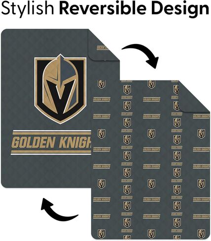 بطانية رمي مبطنة من Northwest NHL مع غطاء سرير، فراش ناعم ومريح، لجميع المواسم، 60 × 80 بوصة in Kuwait
