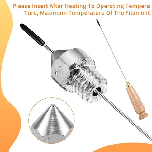 3D Printer Cleaning Filament Clog Tool Poke Pin Pusher Diameter 1.6mm, Length 160mm 3D Printer Nozzle Cleaning Kit for Printing Clogged Extruder, Hotend, Heatsink, Throats, Nozzles in Kuwait