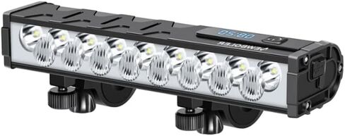 Ultra-Bright 5500 Lumens Bike Light, 17-LED Bicycle Headlight with 270° Wide Beam, 10000mAh Battery 10Hr Runtime, USB-C Fast Charging, Quick-Release Mount for Mountain Road Cycling in Kuwait