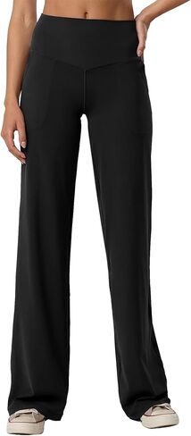 JEKAOYI Womens Yoga Pants Straight Leggings Bottoms High Waist Buttery Stretch Casual Travel Pants in Kuwait