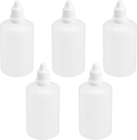 5Pcs 100ml/3.4oz Plastic Dropper Bottle, Plastic Empty Squeezable Dropper Bottles Eye Liquid Dropper with Caps in Kuwait