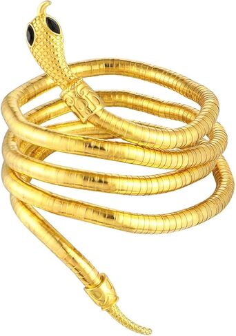Gold Bendable Snake Necklace Armband Bracelet and Choker, Flexible Snake Chain Versatile Twisty Multi-purpose Necklaces Bracelets DIY Trendy Halloween Costume Jewelry Gift in Saudi Arabia