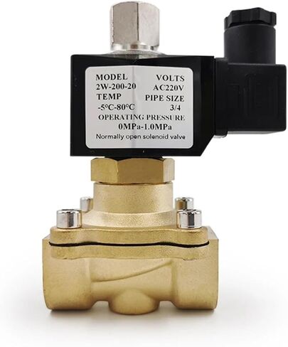 DN15 DN20 DN25 Normally Open Brass Electric Water Valve 1/4" 1/2" 3/4" 1" N/O Solenoid Valve 220VAC 24VDC 12VDC 24V for Air Oil(Ac220v,DN20) in Kuwait