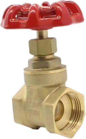 1/2inch Brass Manual Gate Valves Two Way Female Thread Gate Valve with Yellow Steel Handle Wheel in Kuwait