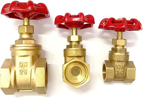 1/2inch Brass Manual Gate Valves Two Way Female Thread Gate Valve with Yellow Steel Handle Wheel in Kuwait