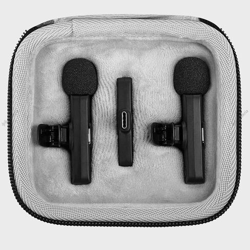 GEEKRIA for Creators Hard Shell Wireless Mic Case، حافظة ميكروفونات Lavalier اللاسلكية متوافقة مع PQRQP، BOYA، MAYBESTA، Mini Mic Pro، Leettus، JUDKIOM، Bulatry، Caiord (رمادي) in Kuwait