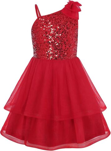 GRACE KARIN Girls Party Sequin Formal Dress 7-14Y Birthday Dance Graduation Sparkly Pageant Dresses Wedding Flower Girl Dress in Saudi Arabia