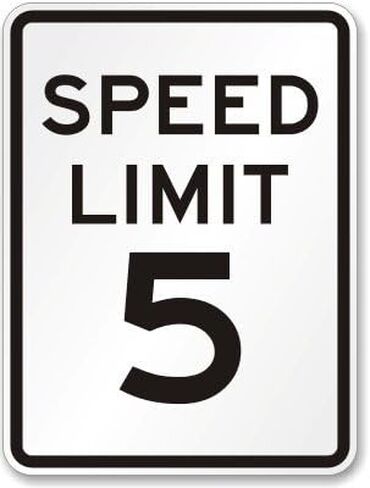 SmartSign "Speed Limit 5" Sign | 18" x 24" 3M Engineer Grade Reflective Aluminum in Kuwait