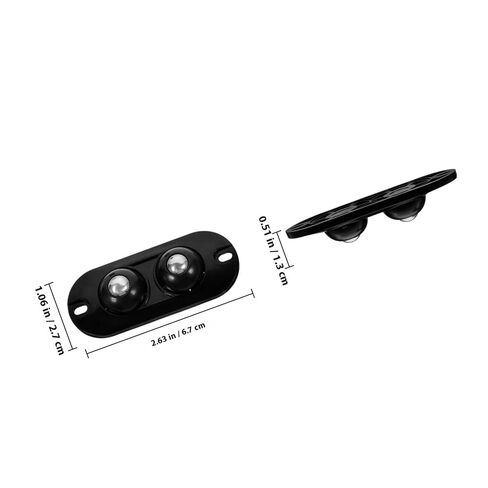 SAFIGLE 8Pcs Black Double Ball Adhesive Swivel Caster Wheels for Small Appliances, Mini Stick on Wheels with Sturdy Load Bearing for Home Storage Boxes and Trash Cans in Kuwait