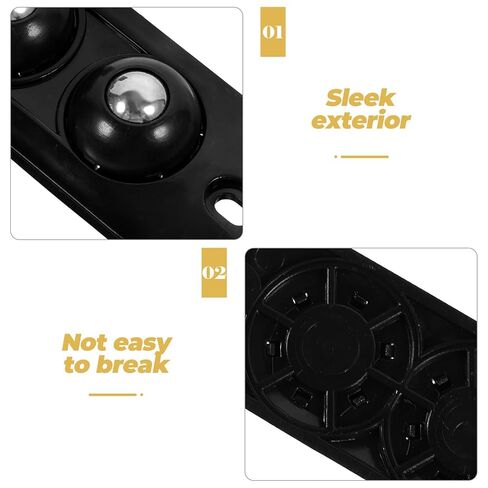 SAFIGLE 8Pcs Black Double Ball Adhesive Swivel Caster Wheels for Small Appliances, Mini Stick on Wheels with Sturdy Load Bearing for Home Storage Boxes and Trash Cans in Kuwait