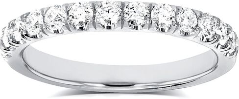 Kobelli Diamond Comfort Fit Flame French Pave Band 1/2 carat (ctw) in 14K White Gold in Saudi Arabia