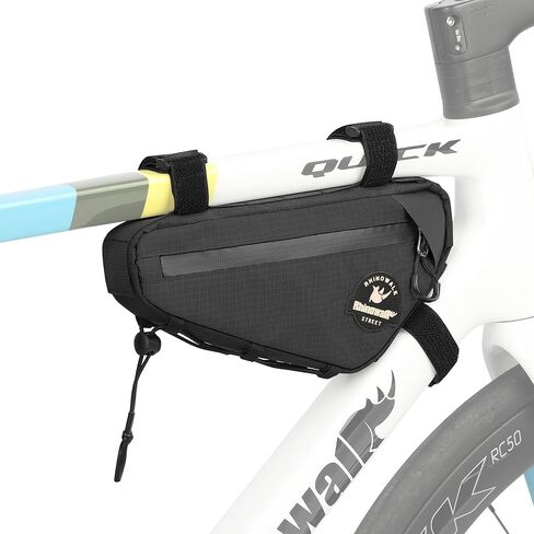 Bike Frame Bag Cycling Triangle Bike Bag Water Resistant Bicycle Frame Bag Under Top Tube Bag Pouch for Mountain Gravel MTB Road Bike Accessories, Black in Kuwait
