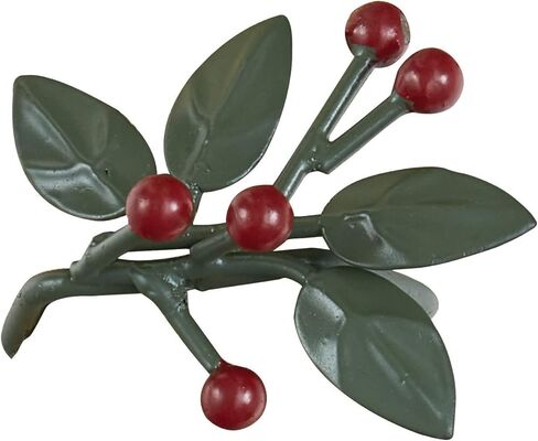 Park Designs Leaves and Berries Napkin Ring Set of 4 | Holiday Metal Napkin Holders with Festive Figural Berry & Leaf Design | 2" H x 3" W x 2" D | Rustic Farmhouse Christmas Table Decor in Saudi Arabia