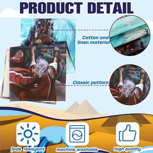 SmoothNovelty عيد الفصح الجدول عداء 13 × 72 بوصة عيد الفصح الجدول الزينة اليهودية موسى ديكور حفلة البحر الأحمر للمطبخ داخلي في الهواء الطلق حفلة المنزل in Kuwait