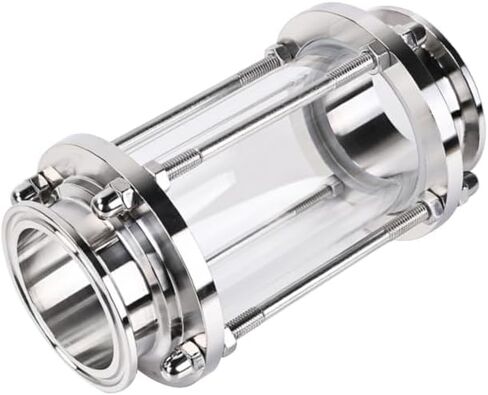 1.5" Tri Clamp Flow Sight Glass Diopter Pipe OD 38mm For Home Brew Diary Product 304 Stainless Steel Fitting IHNIEAEW in Kuwait