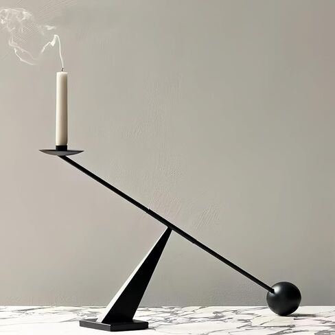 Black Metal Modern Candle Holder Candlestick Holders Decorative Candle Stand, Tapered Candle Holders (Not Included Candle) in Saudi Arabia