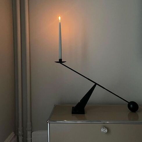 Black Metal Modern Candle Holder Candlestick Holders Decorative Candle Stand, Tapered Candle Holders (Not Included Candle) in Saudi Arabia