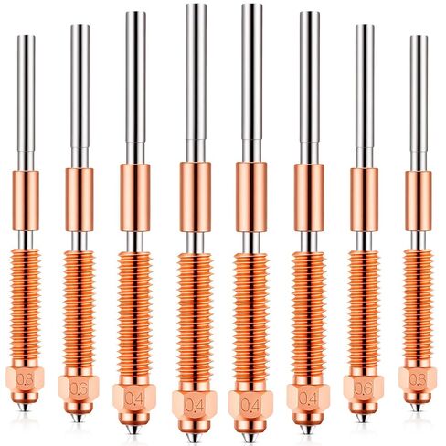 8 قطع فوهة طابعة ثلاثية الأبعاد متوافقة مع فوهات K1C/K1 SE، مجموعة فوهات 0.4 مم، 0.6 مم، 0.8 مم من سبائك النحاس وفوهات طابعة ثلاثية الأبعاد من الفولاذ المقوى المتوافقة مع K1c، K1 Se in Kuwait