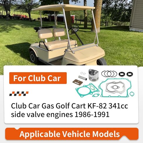 لنادي السيارات الغاز عربة جولف KF-8 341cc الجانب صمام المحرك إعادة بناء عدة STD المكبس ث/حلقة طوقا 1986-1991 1012515 in Kuwait