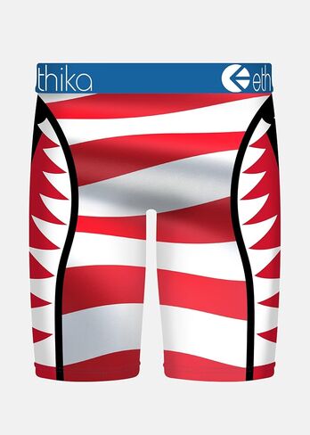 Ethika Men’s Boxer Brief, Knee Length, 4-Way Stretch Performance Underwear with Graphic Prints - Team USA in Saudi Arabia