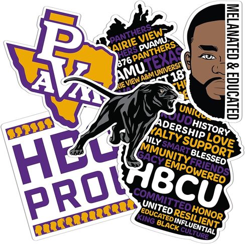Desert Cactus Prairie View A&M University Sticker Panthers PVAMU Sticker Vinyl Decals Laptop Water Bottle Car Scrapbook (T2 HBCU-D) in Kuwait