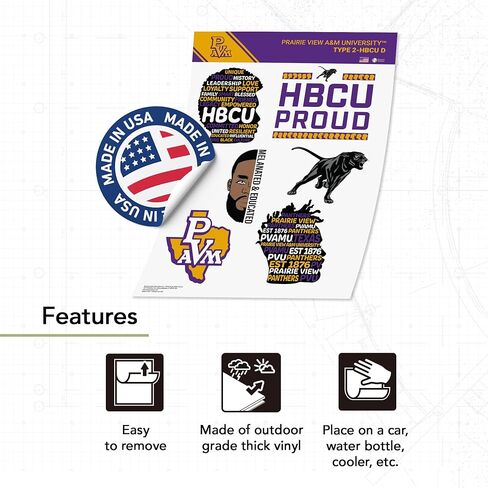 Desert Cactus Prairie View A&M University Sticker Panthers PVAMU Sticker Vinyl Decals Laptop Water Bottle Car Scrapbook (T2 HBCU-D) in Kuwait