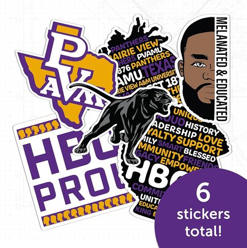 Desert Cactus Prairie View A&M University Sticker Panthers PVAMU Sticker Vinyl Decals Laptop Water Bottle Car Scrapbook (T2 HBCU-D) in Kuwait