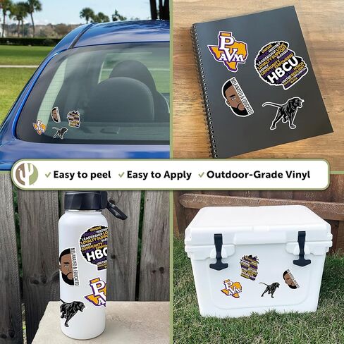 Desert Cactus Prairie View A&M University Sticker Panthers PVAMU Sticker Vinyl Decals Laptop Water Bottle Car Scrapbook (T2 HBCU-D) in Kuwait