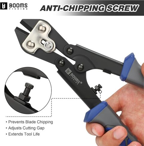 Booms Fishing Hook & Wire Cutter: Upgraded Handle, Cuts Thick Hooks & Bolts - XW43 8.8" Heavy-Duty Fishing Tool in Kuwait