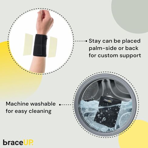 دعامات المعصم BraceUP Cheer - أغطية دعم المعصم للجمباز والتشجيع للأطفال والمراهقين، خفيفة الوزن، تصميم منخفض المستوى، عبوتان in Kuwait