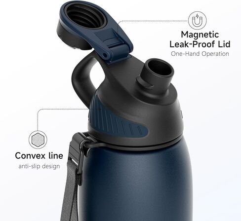 زجاجة مياه معزولة من الفولاذ المقاوم للصدأ من Fjbottle، زجاجات مياه مانعة للتسرب سعة 32 أونصة، كوب ثلج قابل لإعادة الاستخدام، إبريق فراغ مزدوج الجدار، خفيف الوزن متين للسفر والرياضة، التمرين، 32oz in Kuwait