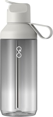 Ocean Bottle GO Clear 24 oz | Reusable Tritan Water Bottle | Lightweight & Durable | BPA-Free with Straw Lid | Sustainable, Eco-Friendly & Funds Ocean Plastic Collection (Obsidian Black) in Kuwait