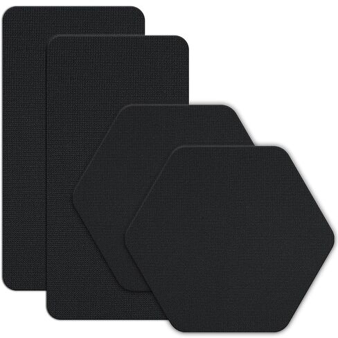 GEAR AID Tenacious Tape Gore-TEX Fabric Patches for Waterproof Jacket & Rain Gear Repair, Black, 2.5" x 2.8" Hex & 2.5" x 4" Rectangle, 2 Patches in Kuwait
