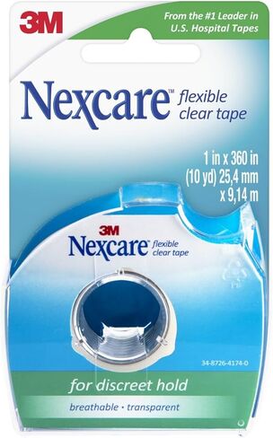 شريط وموزع للإسعافات الأولية الشفافة والمرنة من Nexcare، مقاوم للماء وشفاف، 1 × 10 ياردة، عدد 1 (عبوة من 3 قطع) in Kuwait