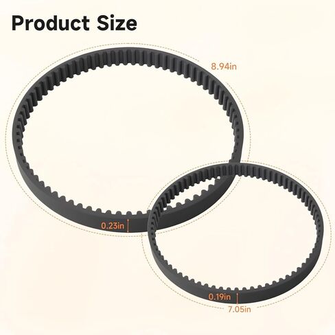 6 عبوات من حزام المكنسة المتوافقة مع Bissell Proheat 3930 3589 8930 9200 9300 9400 استبدال #: 203-6688 و203-6804، مجموعة أحزمة ثورة محرك منظف عميق قابلة للرفع 3X in Kuwait