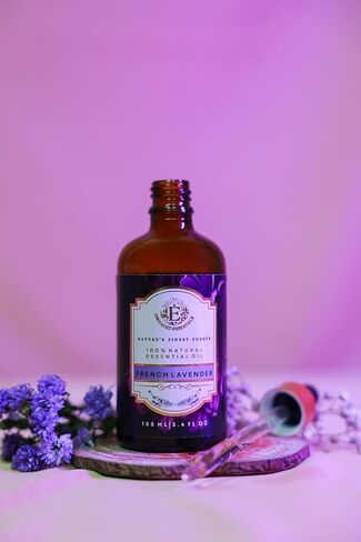 Luxurious French Lavender Essential Oil by Enhanced Essentials|with Glass Dropper|Slow Distilled & Pure| for Home,Diffusers,Skin Care,Aromatherapy,Massage,Soap & Candle Making|3.38 fl oz (100 ml) in Saudi Arabia