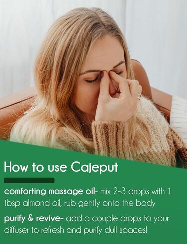 Cajeput Essential Oil – 8 fl oz (237 ml) Aluminum Bottle w/Plug Cap – 100% Pure Essential Oil – GreenHealth in Kuwait