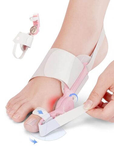 Bunion Corrector for Women & Men, Orthopedic Hallux Valgus Splint with Stepless Adjustment for Big Toe Pain Relief & Gentle Toe Alignment, Breathable Fabric for All-Day Wear (Orange 1PC) in Kuwait