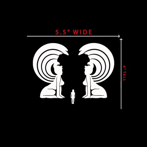 ملصق Neverending Story Sphinxes للكمبيوتر المحمول للسيارة مقاس 5.5 بوصة × 4 بوصة (أبيض) in Kuwait
