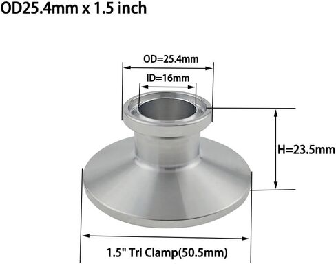 1.5 "ثلاثي المشبك المخفض نهاية غطاء SS304 الفولاذ المقاوم للصدأ TC25.4 الطويق البيرة تركيب الأنابيب IHNIEAEW in Kuwait