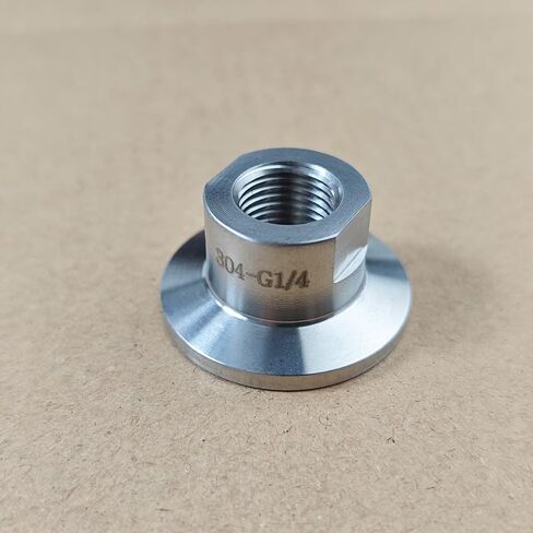 G1/4 "BSPP أنثى إلى TC 34 مللي متر ثلاثي المشبك موصل SS304 وصلة أنابيب الفولاذ المقاوم للصدأ مع PTFE طوقا الختم IHNIEAEW in Kuwait